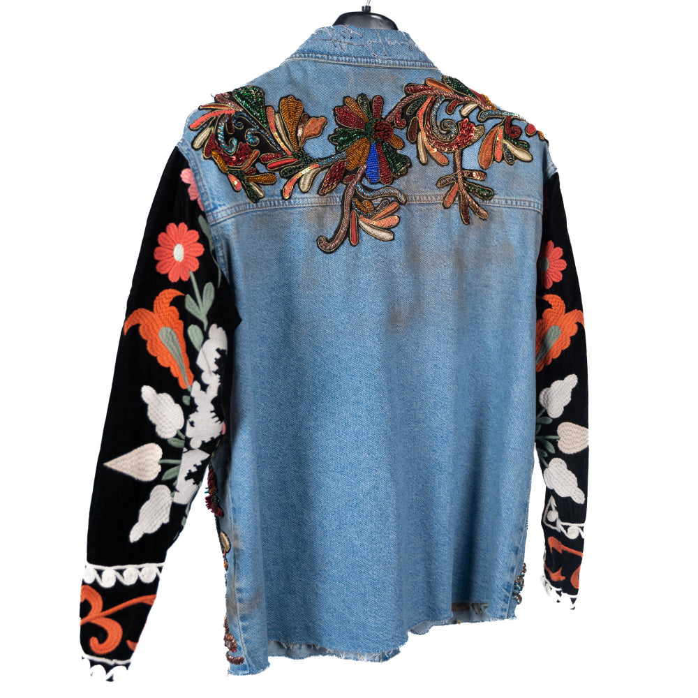 Flora Explosion Denim Jacket