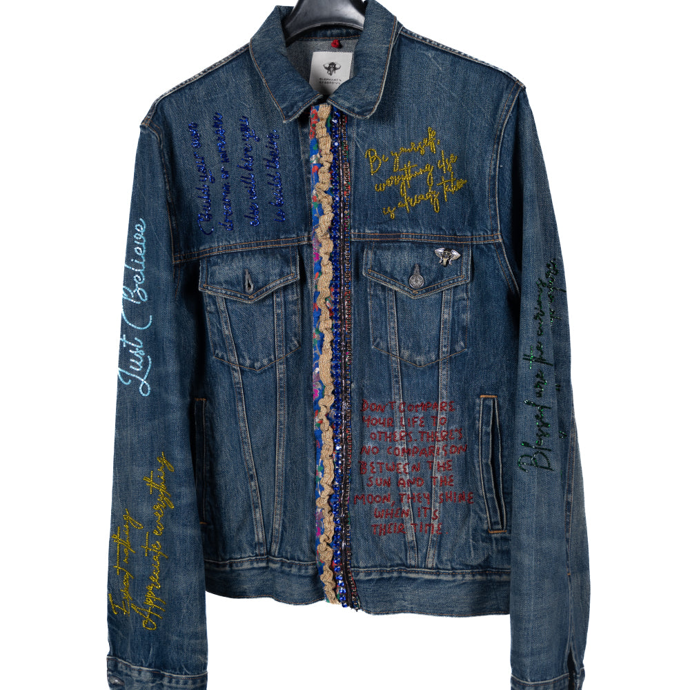 Words of Wisdom Denim Jacket